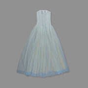 Strapless Mesh Princess Maxi Evening Gown - product view 19