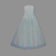 Strapless Mesh Princess Maxi Evening Gown - product view 20